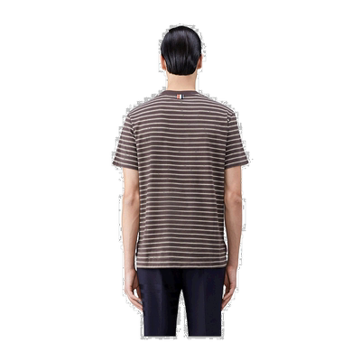 香港直邮Thom Browne 徽标圆领T恤 MJS222AJ0087短袖针织条纹