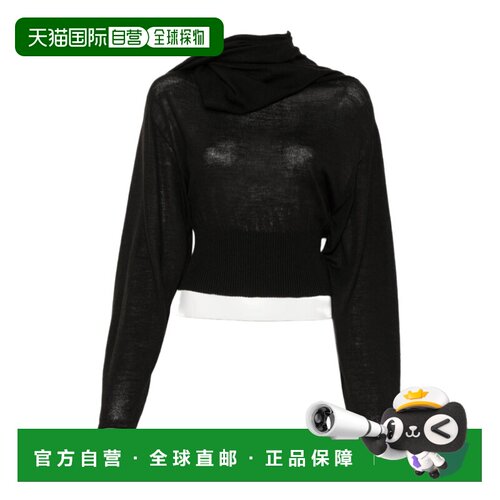 香港直邮RICK OWENS 女士针织衫 RP02F5622M09 AW2026 黑色 长袖