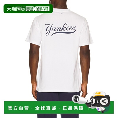 1h可退 香港直邮SPORTY & RICH 男士 Yankees Curve T恤 TO043610