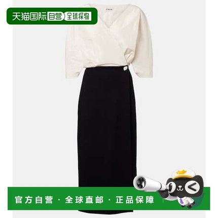 香港直邮Staud 女士 Orion 缠绕式连衣裙 white白色 舒适时尚