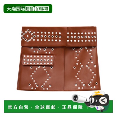 香港直邮Marni 铆钉迷你半身裙 GOMX0846J0ULV891a字裙