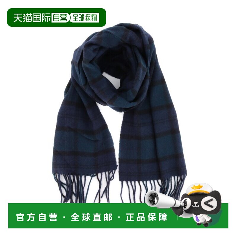 香港直邮barbour 巴伯尔 男士 格子呢羔羊毛围巾 USC0001