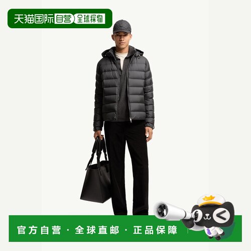 自营欧洲直邮MONCLER盟可睐 Arneb男士黑色聚酯纤维连帽短款羽绒
