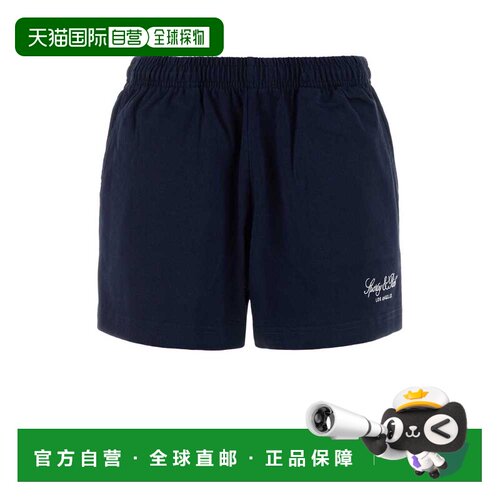 香港直邮SPORTY & RICH 女士 海军蓝棉质短裤 SH03776269BL106DAR