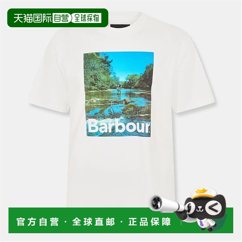 1h可退 香港直邮Barbour 巴伯尔 男士 Sprouston T恤 white白色