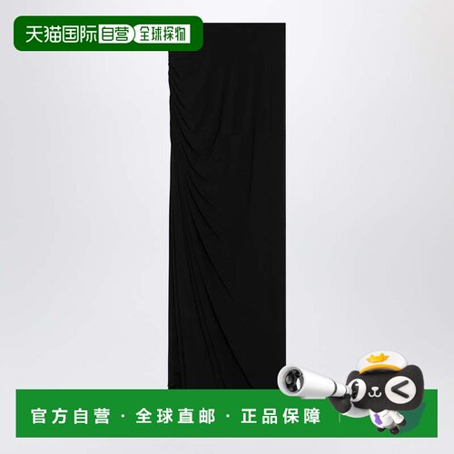 香港直邮alaia 女士 长款垂褶黑色半身裙 AA9J2378J050BCO995