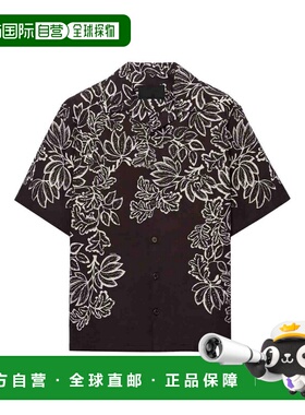 香港直邮PRADA 男士衬衫 UCS41416YNSUMOF0003DARKBROWN SS2025