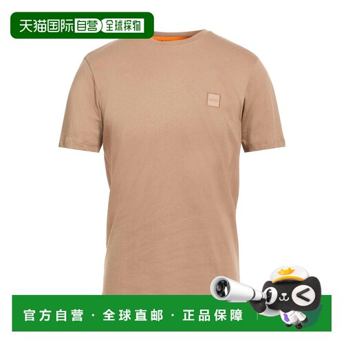 1h可退 香港直邮BOSS 波士 男士 基础款T恤 grey灰色 舒适时尚