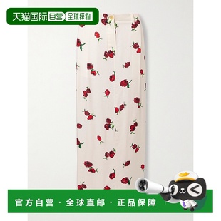 香港直邮KHAITE 半身裙 女士 褶裥斜纹丝绸长款 414 Lucian 1h可退