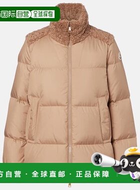 香港直邮Moncler 盟可睐 女士 Esnaie fleece-trimmed 羽绒夹克