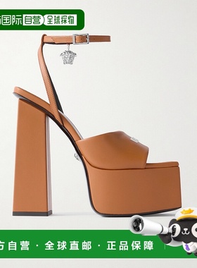 香港直邮Versace 范思哲 女士 精饰皮质防水台凉鞋 1019842DVT2P1