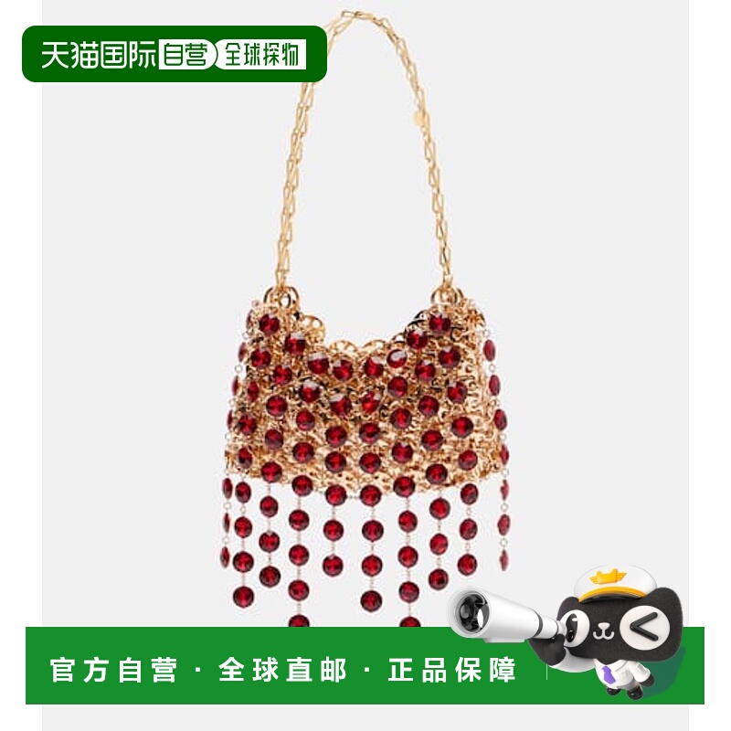 香港直邮Rabanne 女士 1969 Nano 精饰肩包 metal金属色 舒适时尚