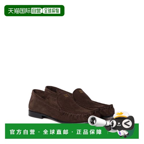 香港直邮MIU MIU 女士芭蕾乐福鞋 5D499E054F0003 AW2025 棕色