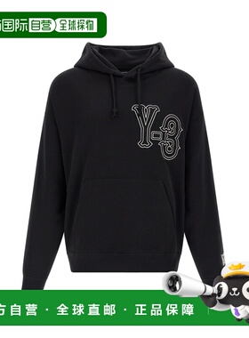 1h可退 香港直邮Y-3 男士 'El5 Gfx' 连帽衫 KQ9305 black黑色 舒