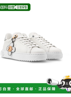 自营1h可退 欧洲直邮LV路易威登 Time Out女士白色小牛皮老花图案