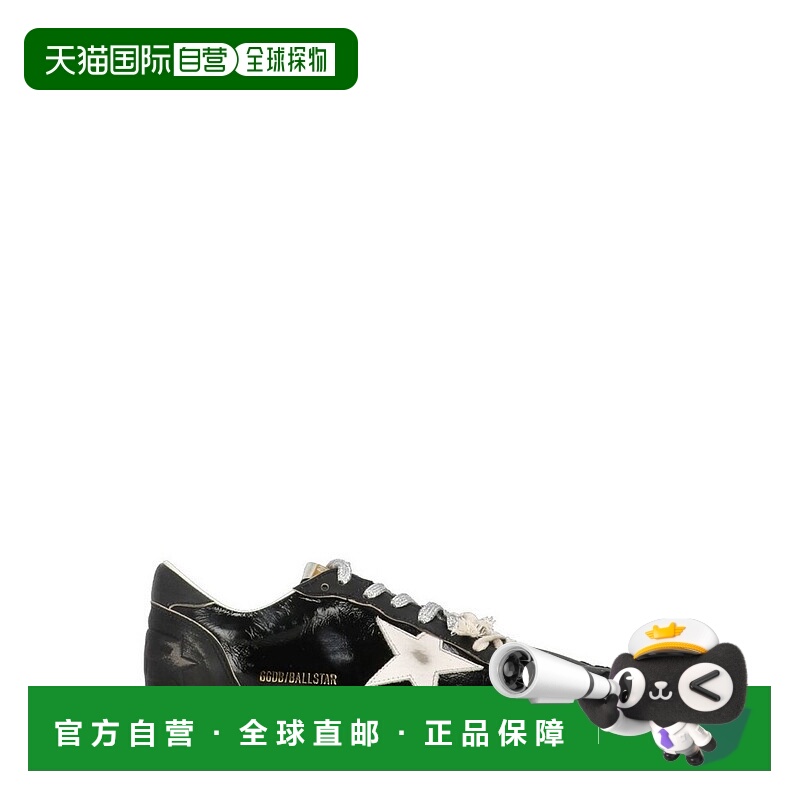 1h可退 香港直邮GOLDEN GOOSE 女士 黑色 Ball Star Destroyed To