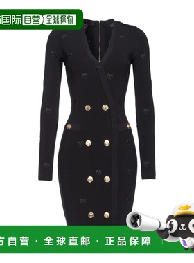 1h可退 香港直邮Pinko 长袖拉链连衣裙 101886A16F