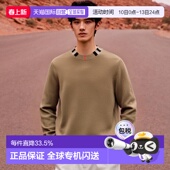 自营欧洲直邮Burberry博柏利 耐穿 套头条纹罗纹圆领针织衫