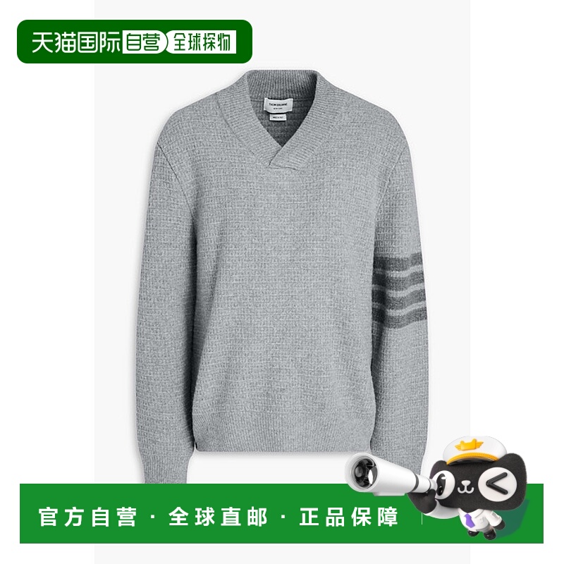 1h可退 香港直邮Thom Browne 汤姆 布朗 男士 条纹羊毛羊绒混纺毛