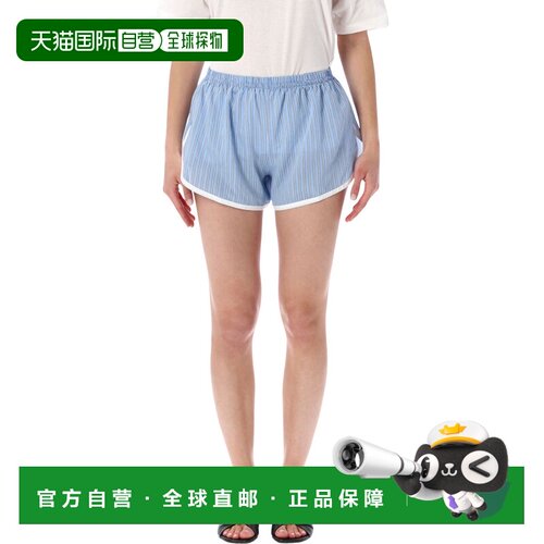 1h可退 香港直邮The Frankie Shop 女士 Deya 迷你蓝白条纹四角裤