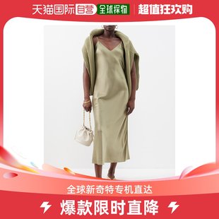 V领真丝缎吊带连衣裙 香港直邮JOSEPH 女士Clea