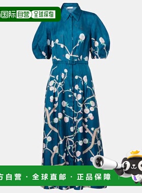 1h可退 香港直邮Gabriela Hearst 女士 Maude 花朵真丝衬衫式连衣