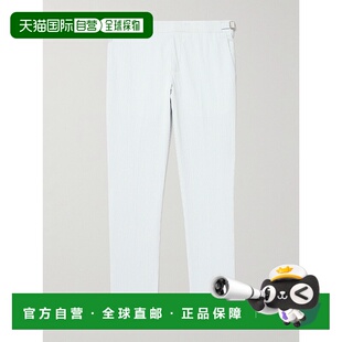 1h可退 香港直邮Orlebar Brown 男士 Griffon 锥形棉混纺绉条纹裤