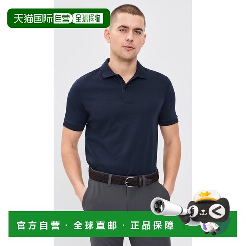 1h可退 美国直邮BOSS 波士 男士 Parlay 短袖Polo衫 blue蓝色 舒