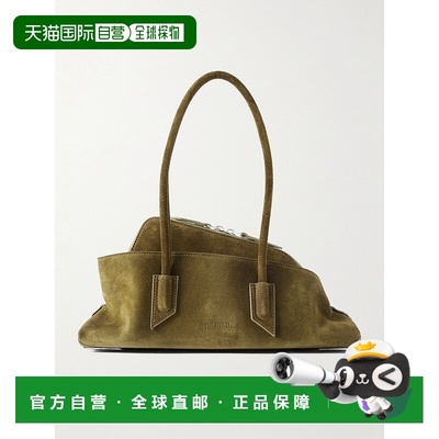 香港直邮The Attico 女士 La Passeggiata 小号不对称绒面革手提