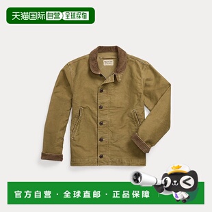 自营欧洲直邮RALPH LAUREN拉夫劳伦 RRL灯芯绒领海军蓝棉质夹克