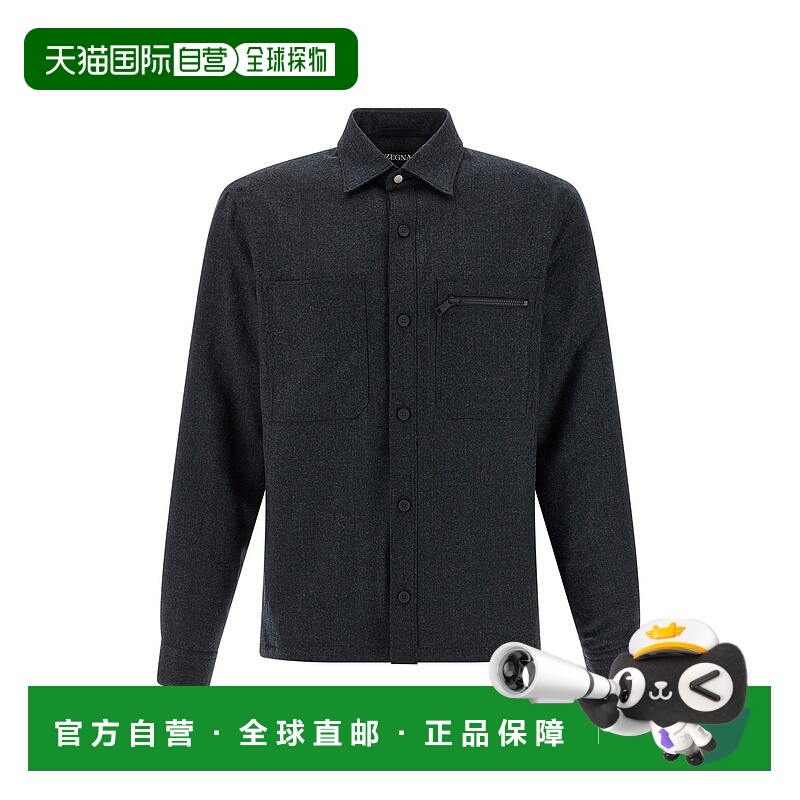 1h可退 香港直邮Zegna 杰尼亚 男士 Techmerino 衬衫式服装 UGV01