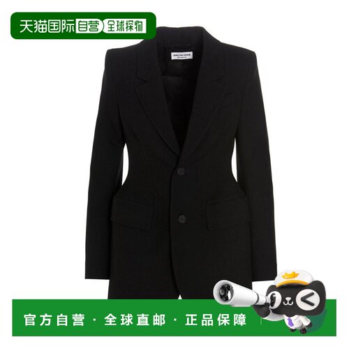 1h可退 香港直邮Balenciaga 巴黎世家 女士 Hourglass 夹克(黑色)