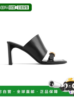 欧洲直邮BALENCIAGA（2025 年新品）女式 Bel Air 80 毫米黑色凉