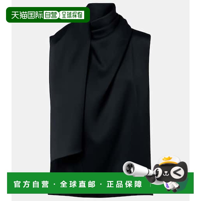香港直邮KHAITE 女士 Loe crêpe 围巾领缎面上衣背心