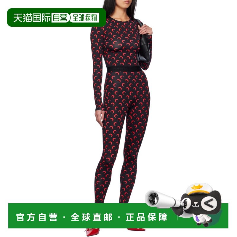 1h可退 香港直邮MARINE SERRE 女士运动套装 WPA111ABK97BLACKRED