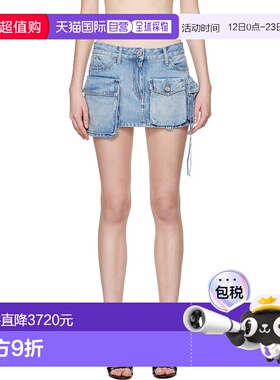 香港直邮The Attico 女士 蓝色 Fay 牛仔短裙 251WCR00136DDD08