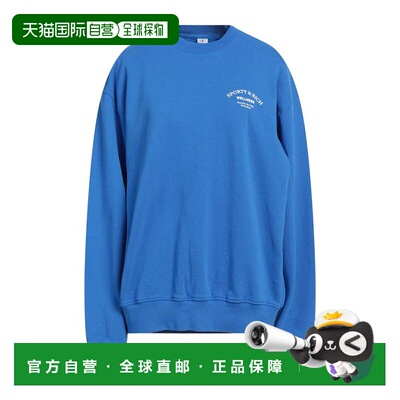 1h可退 香港直邮SPORTY & RICH 女士 运动衫 blue蓝色 舒适时尚