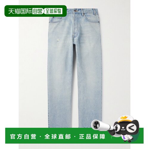 1h可退 Celine 思琳 男士 腰带环牛仔裤 2N785789D新款直直筒裤