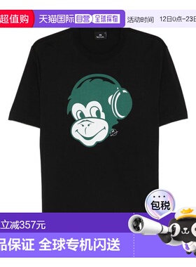 1h可退 香港直邮Paul Smith 男士 MONKEY 耳机棉质T恤 M2R220XVP5