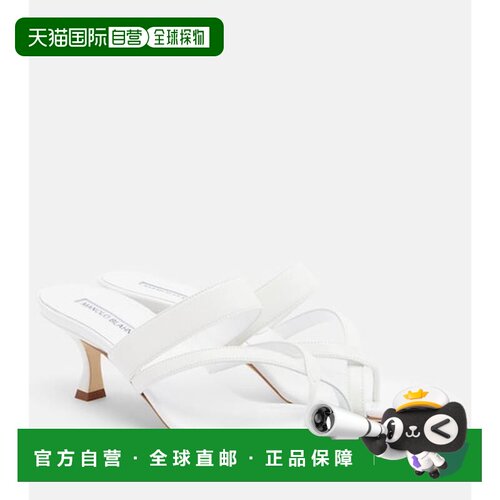 香港直邮MANOLO BLAHNIK 莫罗 伯拉尼克 女士 Susa 皮质人字拖