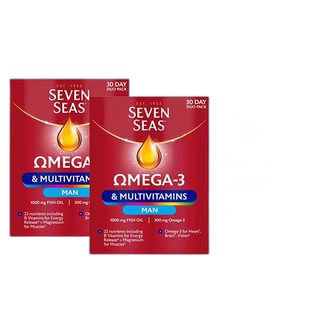 欧洲直邮英国药房Seven Seas七海健络鱼肝油2*60粒