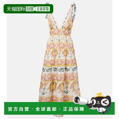 香港直邮FARM RIO 女士 Maritime Magic 印花中长连衣裙性感