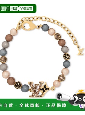 自营1h可退 欧洲直邮LV路易威登 Dandy Pearls男士金色金属珍珠手