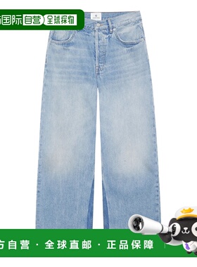 1h可退 香港直邮ANINE BING 女士 MANON 礼服式蓝色牛仔裤 A06114