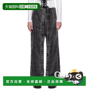 1h可退 香港直邮Y PROJECT 男士 黑色 Velcro Panel 牛仔裤 207PA