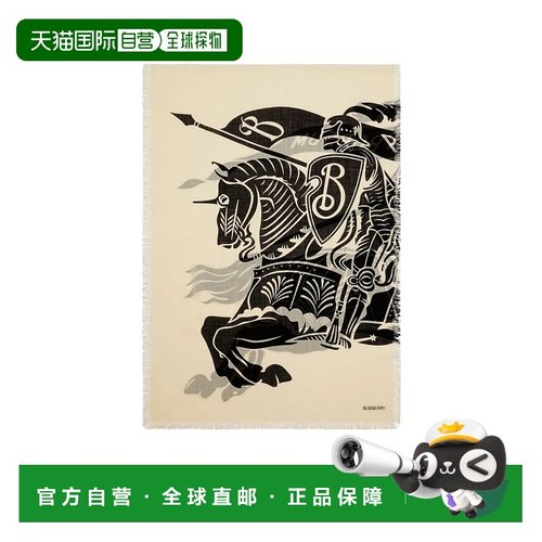 1h可退 香港直邮Burberry EKD羊毛围巾 80990961潮流时尚保暖 高