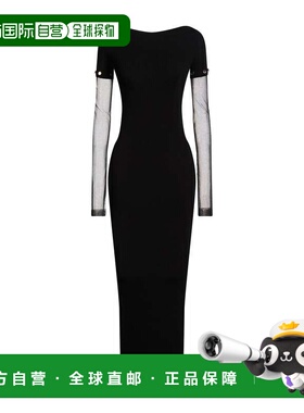 1h可退 香港直邮Sportmax 斯宝麦斯 女士 紧身连衣裙 black黑色