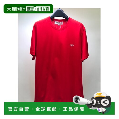 香港直邮Salvatore Ferragamo 徽标圆领T恤 121301短袖