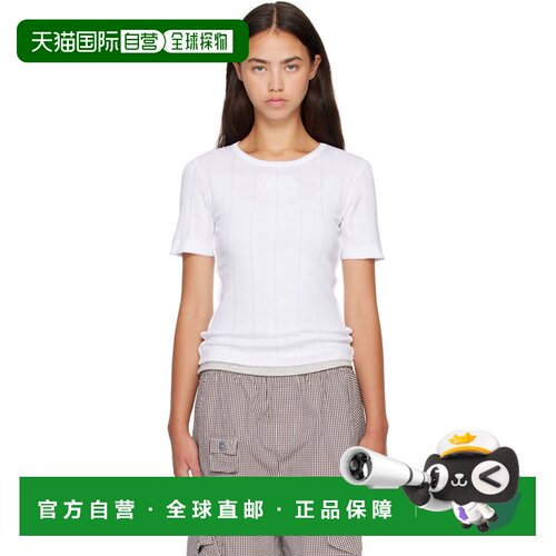 香港直邮GANNI 甘尼 女士 白色 T恤 A1050090151 white白色 舒适