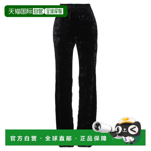 1h可退 香港直邮Saint Laurent 圣罗兰 女士 休闲长裤 black黑色